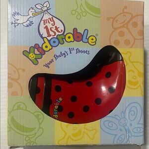 Kidorable Red and Black Polka Dot Baby Boots